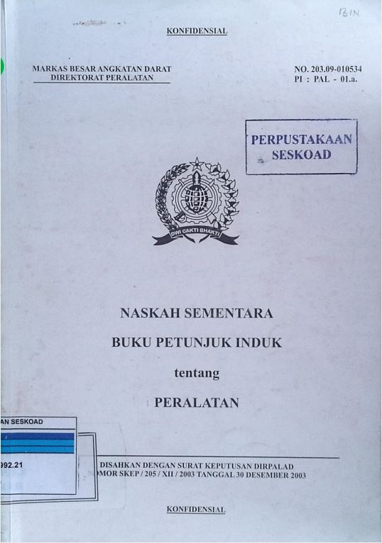 BUKU PETUNJUK INDUK PERALATAN